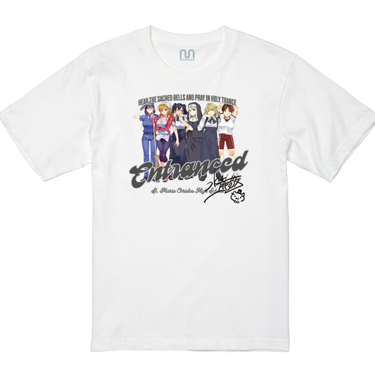 MIZURYU KEI: St. Maria Christos High School / Signature Edition - 5.6oz Basic Tee ホワイト
