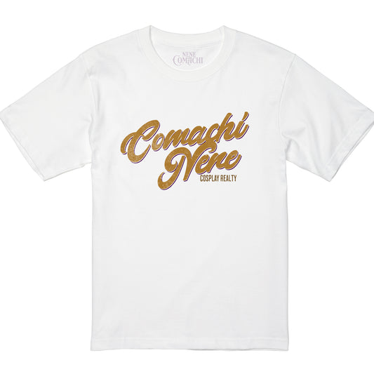 NENE COMACHI - COSPLAY REALTY Lettering - 5.6oz Basic Tee ホワイト