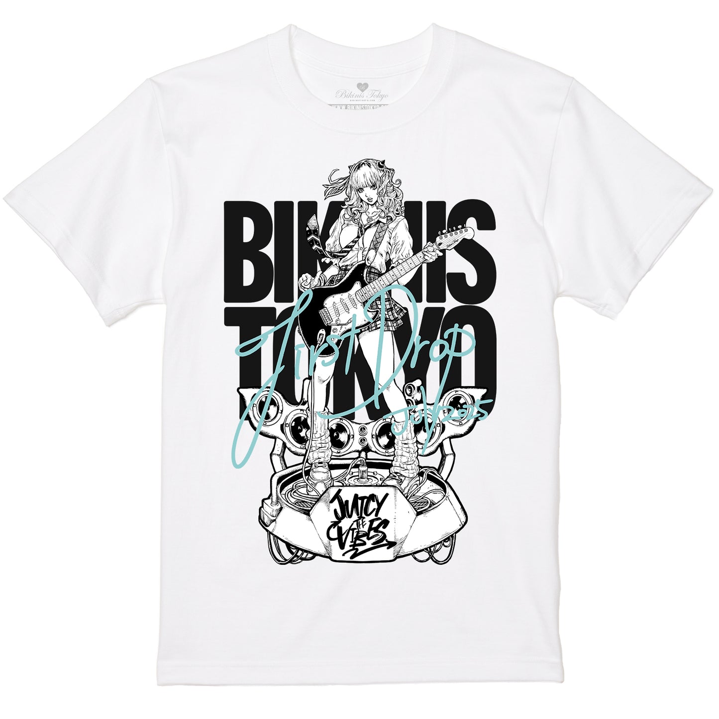 【プレオーダー限定商品】First Drop Exclusive - BikinisTokyo GAL JK Guitar by Koji Tabe - 5.6oz Basic Tee