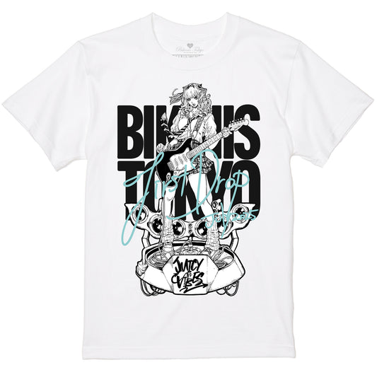 【プレオーダー限定商品】First Drop Exclusive - BikinisTokyo GAL JK Guitar by Koji Tabe - 5.6oz Basic Tee