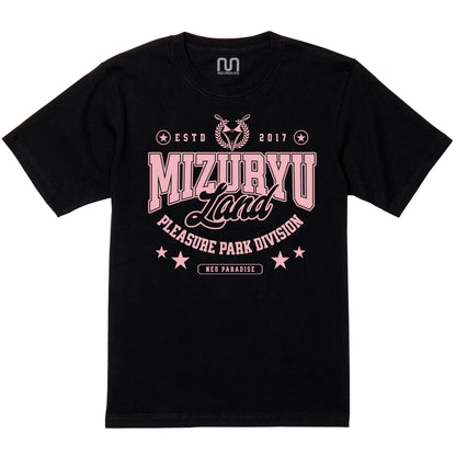 MIZURYU KEI: MIZURYU Land PLEASURE PARK - 6.2oz Premium T ブラック × ピンク