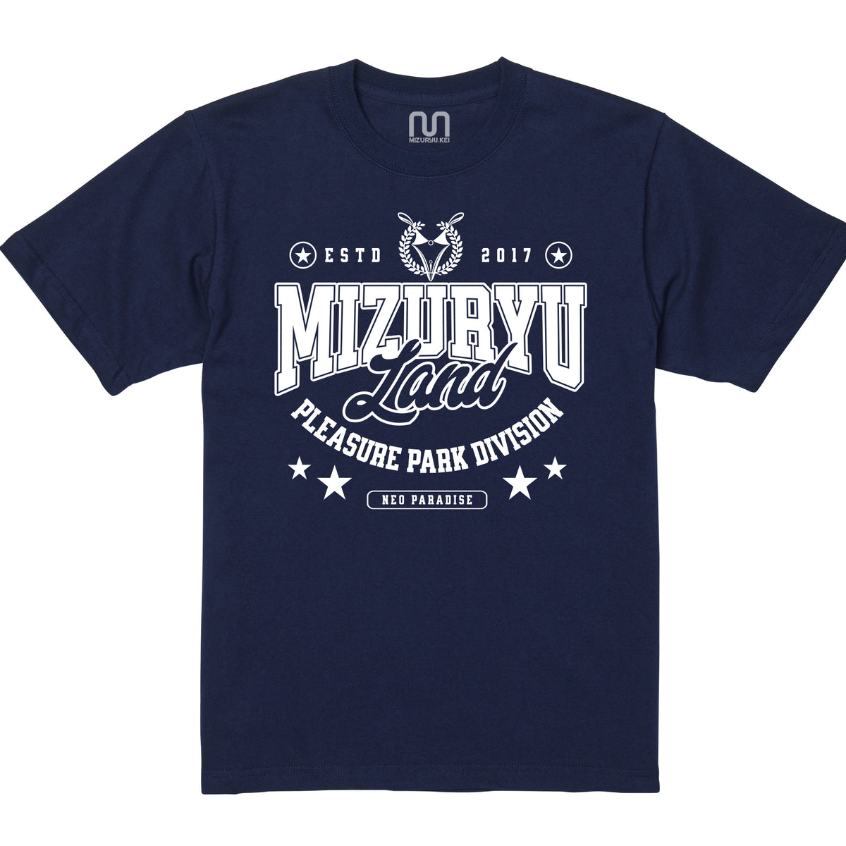 MIZURYU KEI: MIZURYU Land PLEASURE PARK - 6.2oz Premium T ネイビーブルー