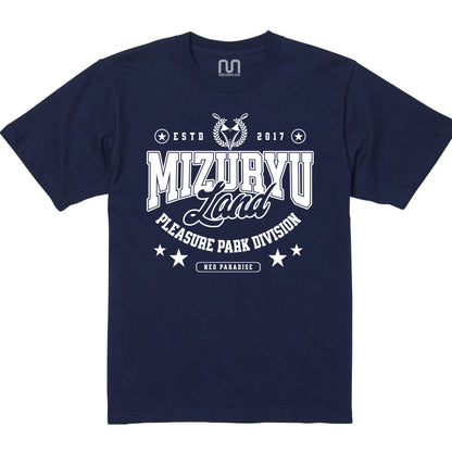 MIZURYU KEI: MIZURYU Land PLEASURE PARK - 6.2oz Premium T ネイビーブルー
