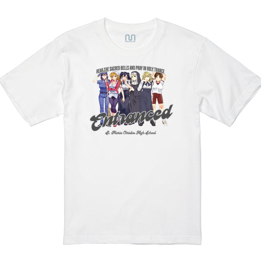 MIZURYU KEI: St. Maria Christos High School - 5.6oz Basic Tee ホワイト