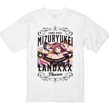 MIZURYU KEI: COME VISIT MIZURYUKEI LANDXXX / Signature Edition - 5.6oz Basic Tee ホワイト × ブラック