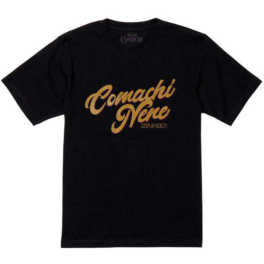 NENE COMACHI - COSPLAY REALTY Lettering - 5.6oz Basic Tee ブラック